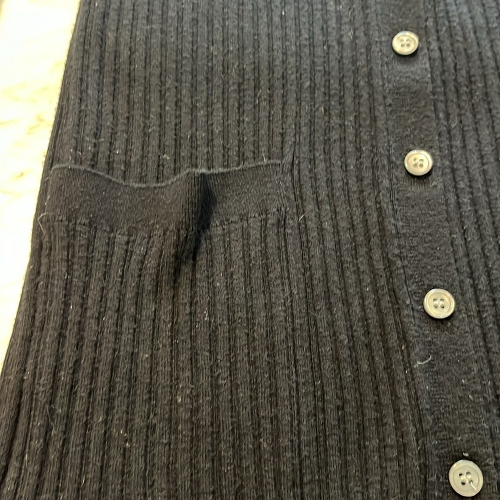 J. Crew Ribbed V Neck Cardigan Sweater Dress Medium - Picture 4 of 6